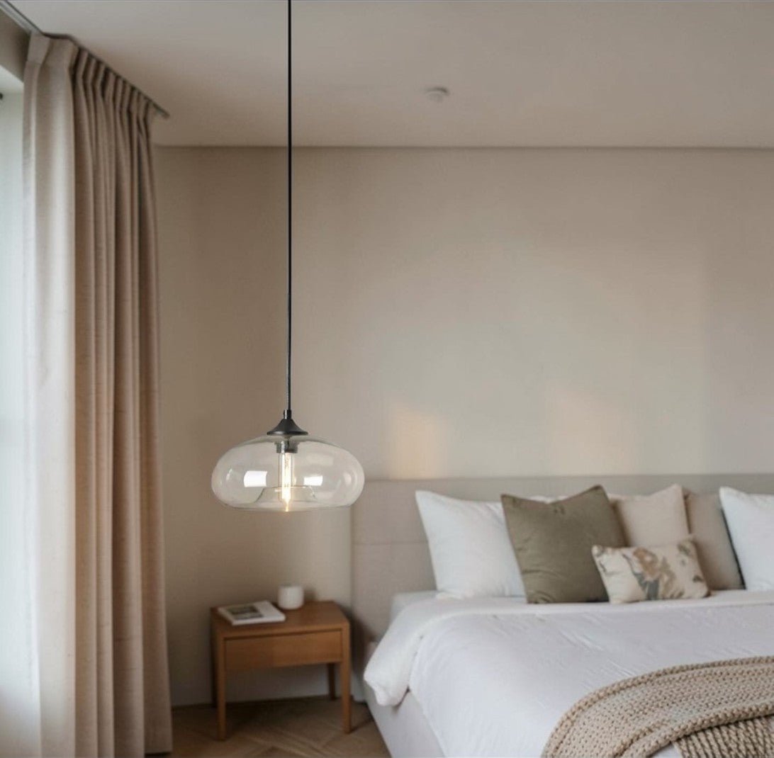 Luminaire Suspension Design Verre Dôme Coloré LED Nordique