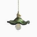 Suspension Verre Feuilles Vintage Colorée - Luminaire Rétro