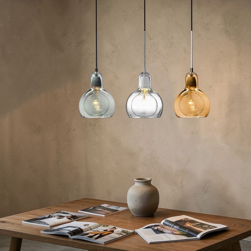 Luminaire Suspension Design Verre Rétro Moderne LED Minimaliste