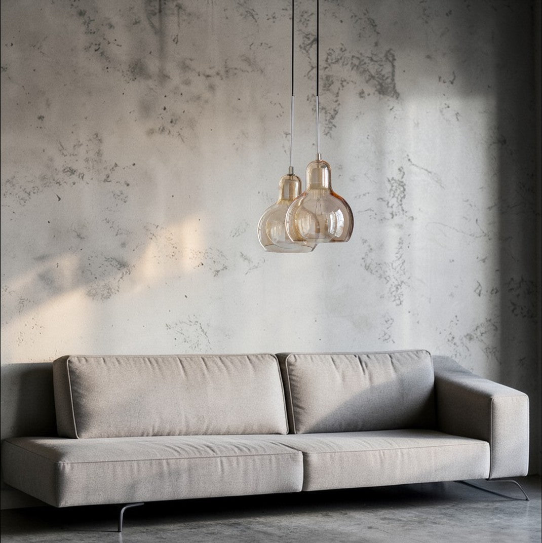 Luminaire Suspension Design Verre Rétro Moderne LED Minimaliste