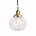 Suspension Luminaire Design Verre Soufflé Bouche Forme Citrouille